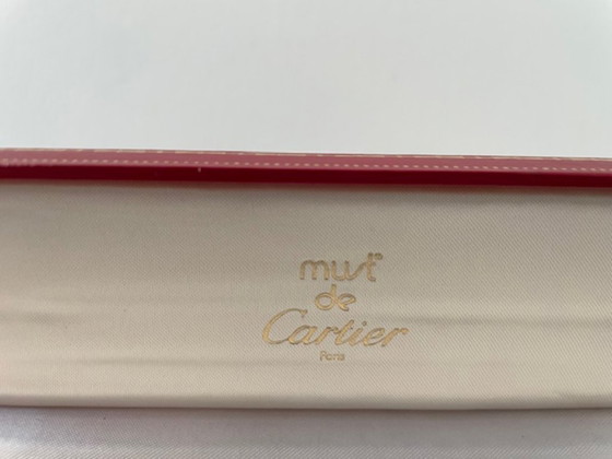 Image 1 of Penna a sfera Cartier Must Santos – Nuova, in platino, completa
