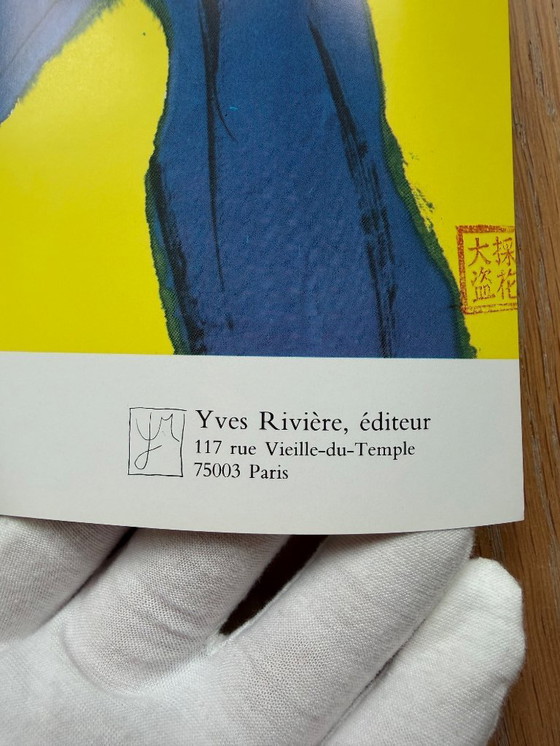 Image 1 of Walasse Ting, Caballo Azul, copyright 1990, Yves Riviere .....Impreso en Suiza