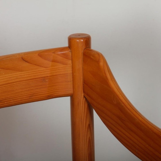 Pair of Carimate Armchairs by Vico Magistretti for Cassina, 1960, Wood, Brown (photo 3 of 7)