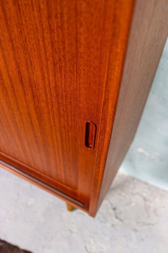 Image 1 of Vintage teak highboard sideboard chest of drawers cabinet Danish Hundevad