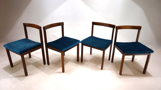 Image 1 of Asko Finland Set di 4 sedie da pranzo Tectonia di Jussi Peippo, 1960