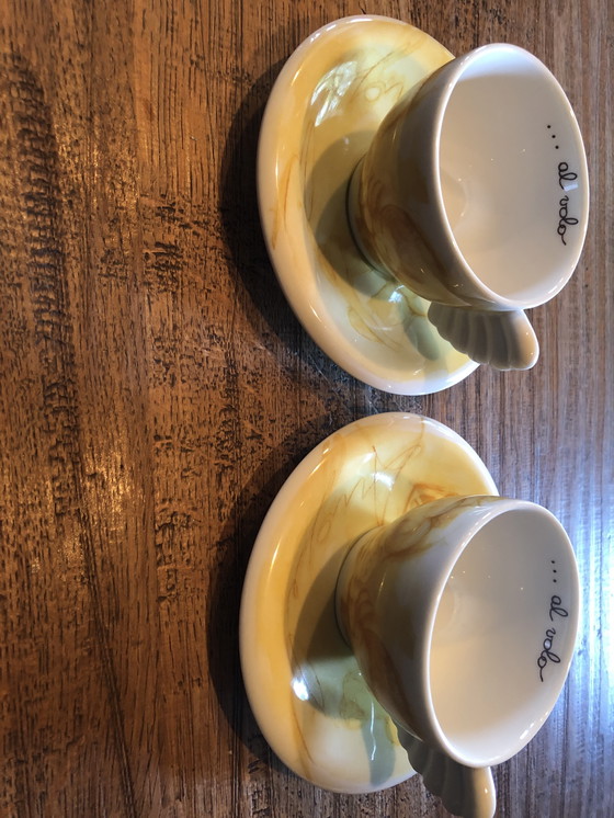 Image 1 of 2 tazze e piatti coordinati - Edizione limitata Thun 2006 - 10° anniversario - Al Volo