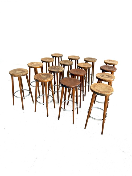 16x vintage barstool, Spahn Stadtlohn ‘60s – Wood, Metal (photo 3 of 9)