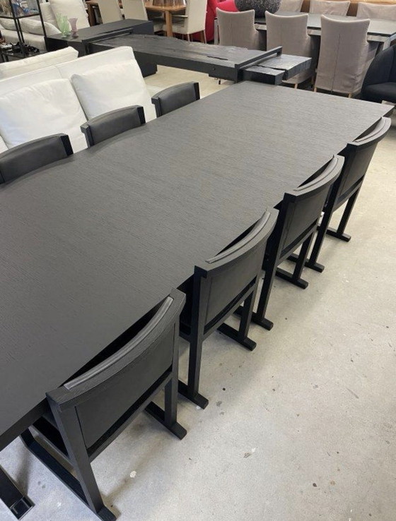 Image 1 of Sillas de comedor B&B Italia Maxalto Musa de roble cepillado Kota Leather