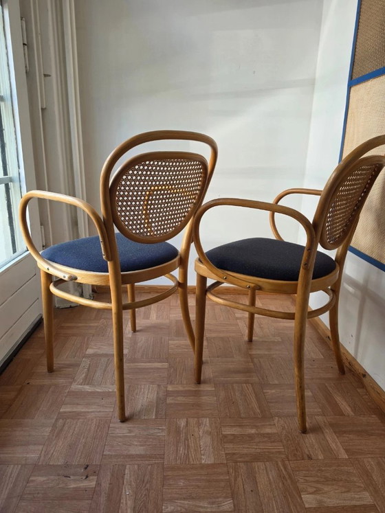 2 poltrone Thonet 215 F originali in legno curvato con paglia di Vienna – Sedie da pranzo, Textile (photo 3 of 5)