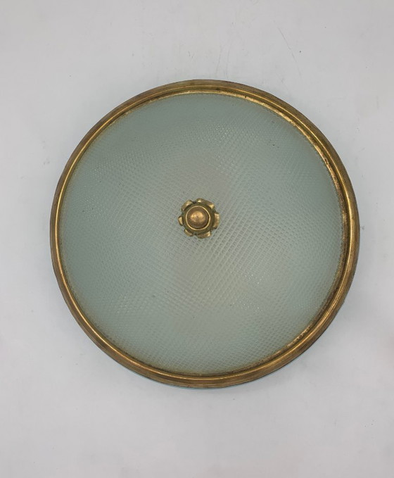 Image 1 of Enkele plafondlamp toegeschreven aan Fontana Arte, gemaakt in Italië