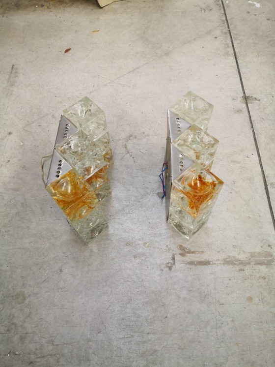 Image 1 of Paar Wandleuchten von Albano Poli für Poliarte