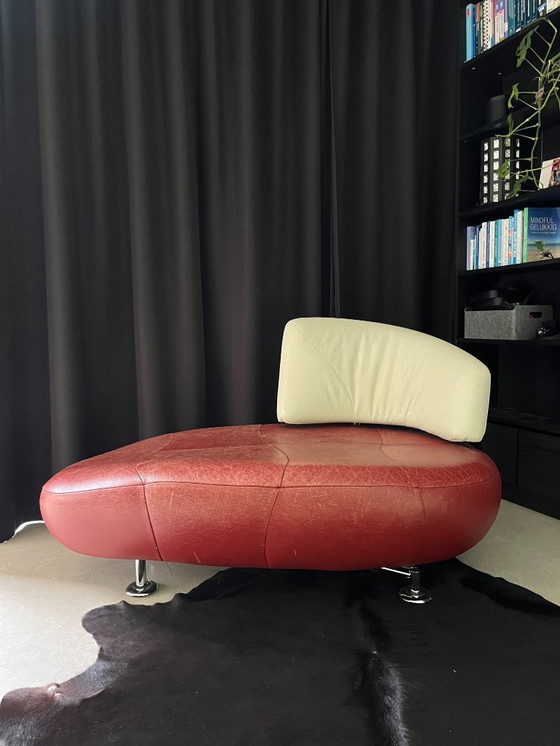 Image 1 of Leolux Kikko chaise longue red/creme white