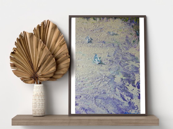 Original Oil Painting Contemporary Art Landscape Flood Water – Paintings & Drawings, Canvas (photo 3 of 7)
