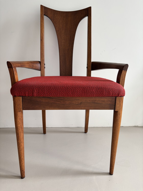 Image 1 of 3 Chaises de salle à manger Broyhill Brasilia en noyer Mid Century