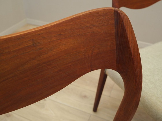 Image 1 of Set di quattro sedie in teak, design danese, anni '60, designer: Niels Otto Møller