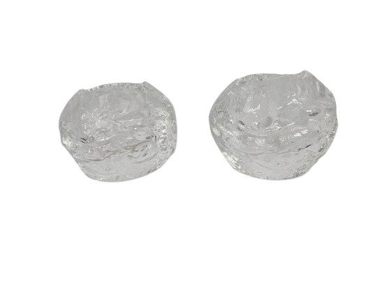 Image 1 of Kosta Boda - Ann - Votive 'Snowball' - (2) design Ann Wärff - signée - Suède