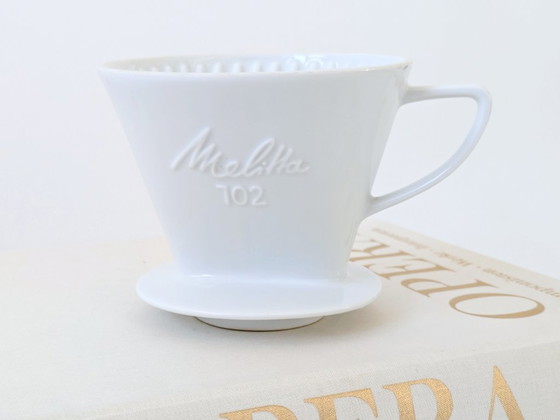 Image 1 of 1970s Melitta 102 Porcelain Coffee Filter | Pour Over Dripper, Made in Germany