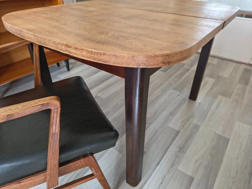 Mid-Century extendable dining table (120-165) – Oak