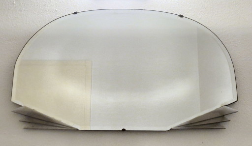 Art Deco Fan Mirror with Chromed Wings (Pegasus-Wings)