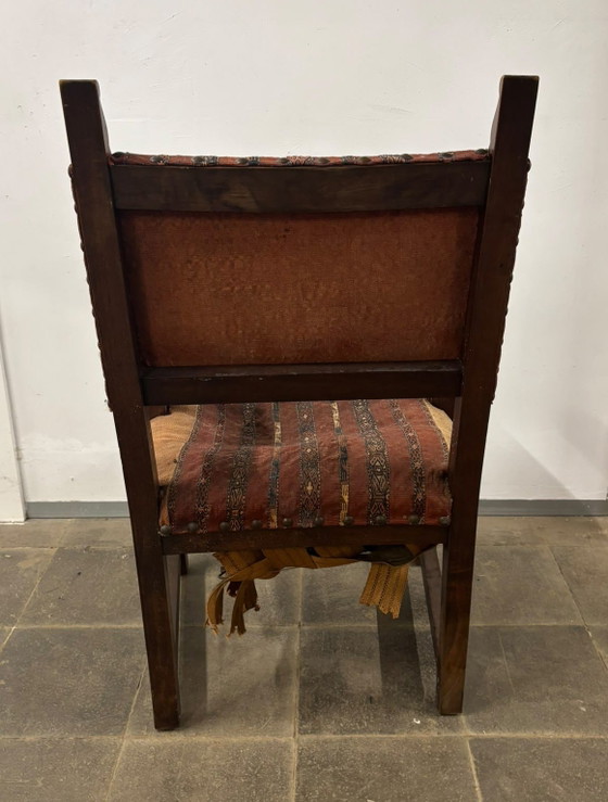 Spaanse Stoel - Castiliaans - begin 19e eeuw – Fauteuils, Metal, Textile (photo 6 of 9)