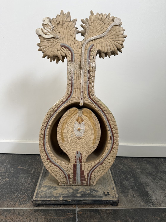 Image 1 of Zeldzaam botanisch model van gips uit de jaren 1920, brutalistische Bauhaus-stijl.