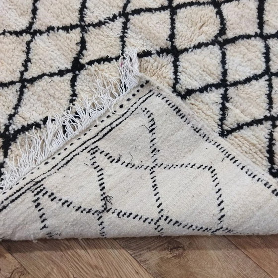 Image 1 of Beni Ouarain Läuferteppich – Handgewebte Naturwolle (304×110 cm)