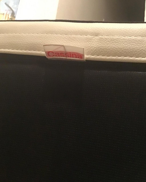 Cassina Mex Cube Sofa, weißes Leder