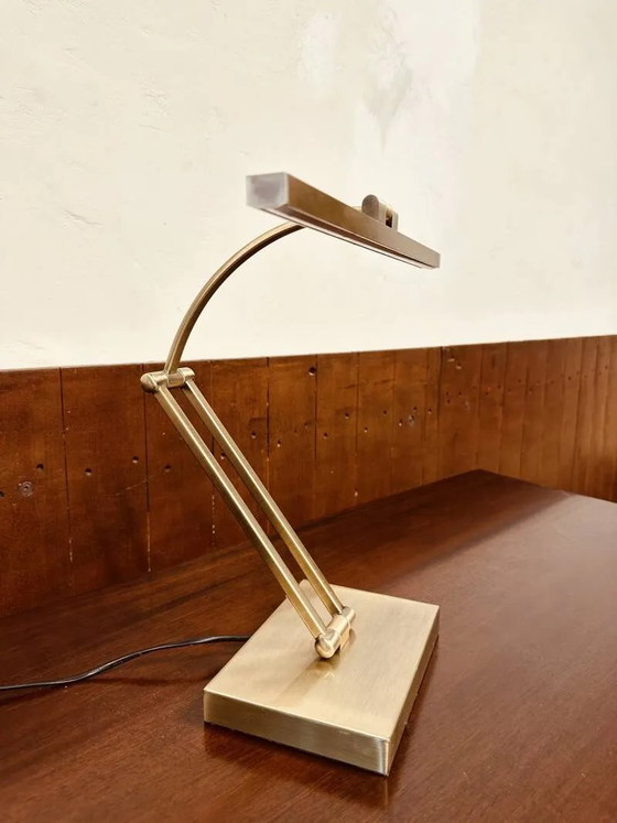 Lampada da tavolo classica in ottone per pianoforte, Lampade da tavolo, Vintage (foto 5 di 7)