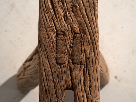 Antique Elm Wood Bench, China, circa 1900, Benches, Rustic (photo 6 of 8)