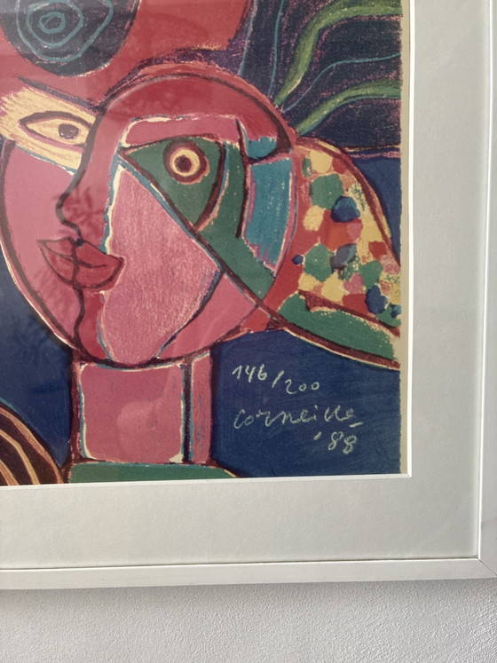 Image 1 of Colorful screen print “Cobra” by Corneille from 1988