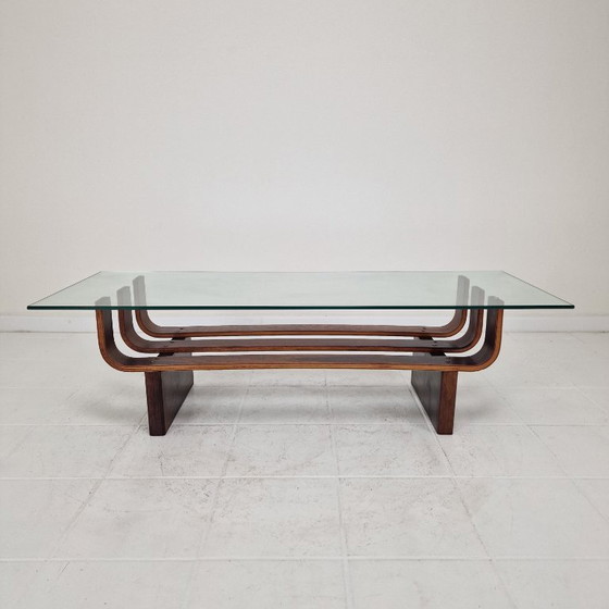 Image 1 of Elegant Mid-Century Teak Coffee Table by James Brown for T.H. Brown 1970's