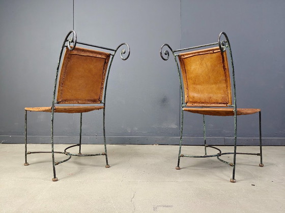 Image 1 of Spanische schmiedeeiserne Esszimmerstühle, 1960er Jahre