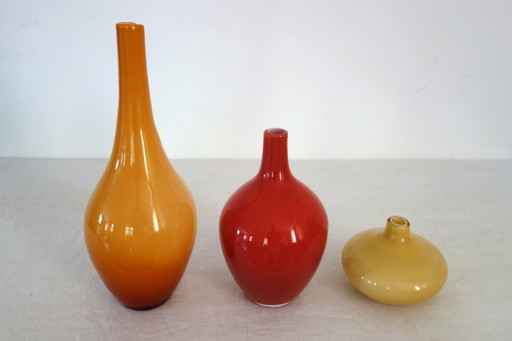 3 Blown Glass Vases by Johanna Jelinek for Ikea, 1990s – vazen