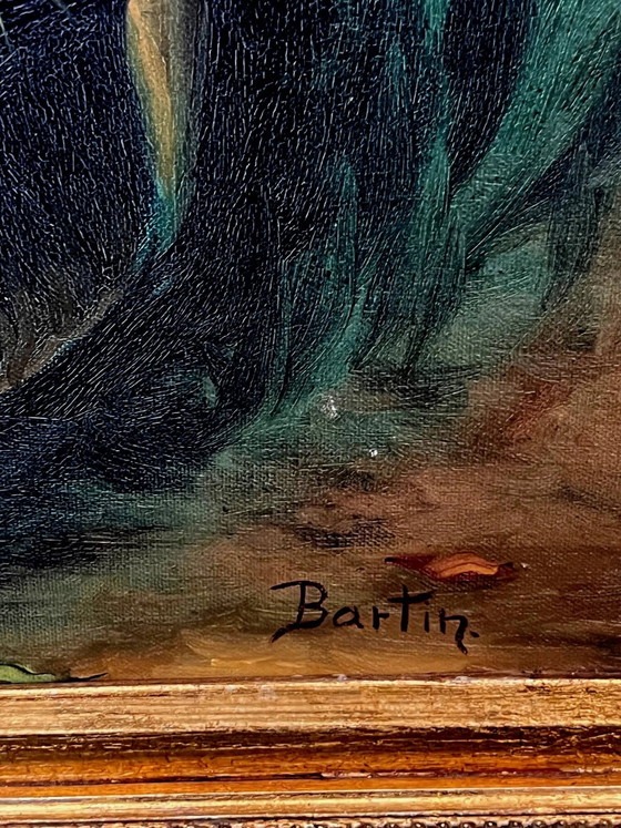 Portrait of a flower girl in a beautiful baguette frame. – Paintings & Drawings, Canvas (photo 6 of 7)