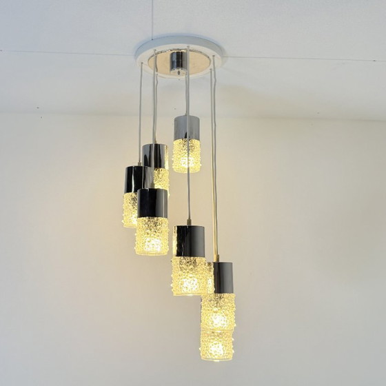 Image 1 of DDR Chrome With Bubble Glass Cascade Lamp