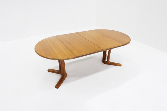 Image 1 of Vintage Danish Round Extendable Dining Table Solid Teak