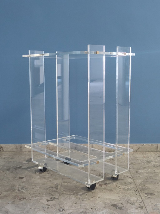 Dranken trolley plexiglas David Lange stijl – serveerwagens