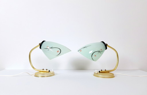 Pair of Art Deco Night Lights, Art Deco Nightstand Lamps