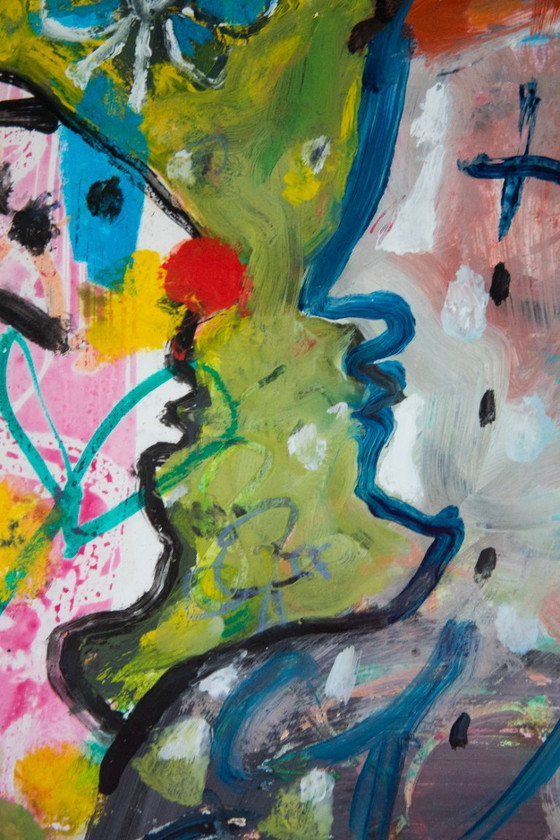 Image 1 of Composición figurativa: dos cabezas / “Payasos”