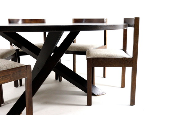 Image 1 of Gerard Geytenbeek wenge round dining table vintage