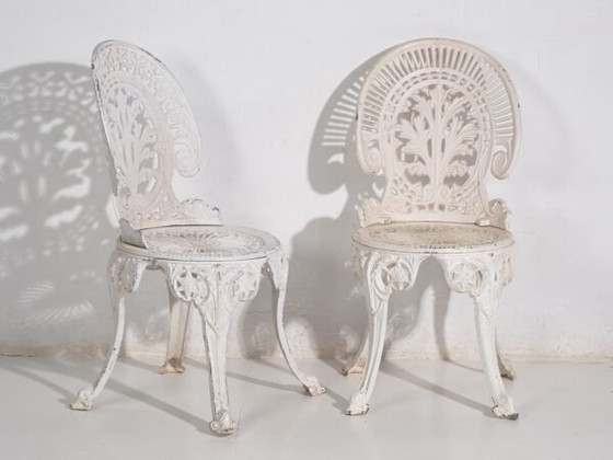 Conjunto de mesa y sillas de jardín Art Nouveau (c.1950). Set de 5 piezas – Conjuntos de jardín, Aluminium (photo 28 of 39)