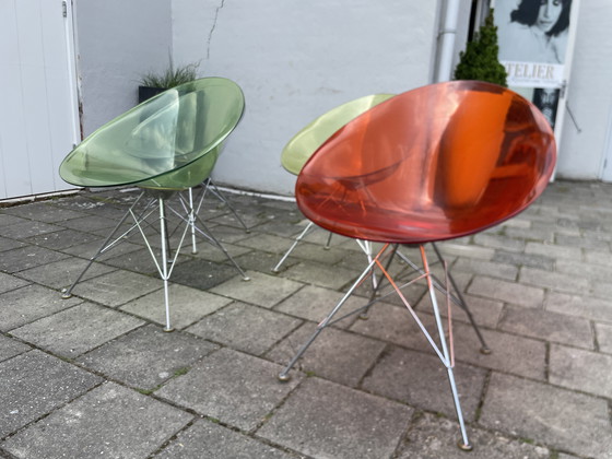 Image 1 of Kartell Ero S, Philippe Starck Set of 4 Bucket Chairs with Eiffel Tower Base