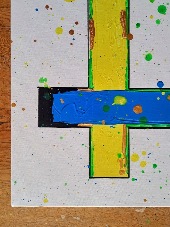 Enzo SAN MARCO - Ordo Ab Chao 2 - Artist's Painting, Paintings & Drawings, Canvas, Red, Abstract (photo 7 of 14)