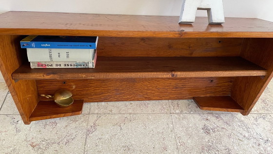 Image 1 of Geometrische wandplank massief eiken VINTAGE