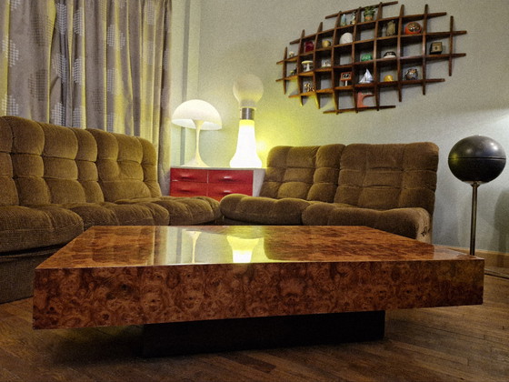 Image 1 of 🟡🟤 Vintage salontafel uit de jaren 70 - wortelhout, Italiaans design, Roche Bobois