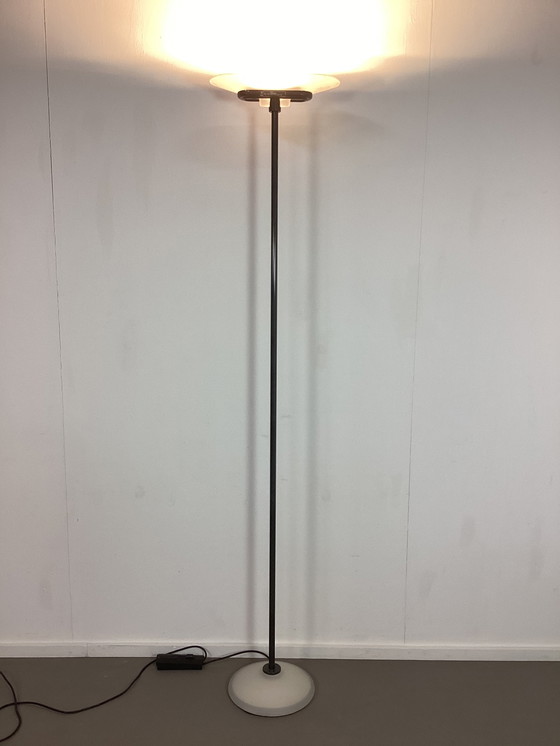 Image 1 of Flos Jill Italiaanse Vloerlamp Perry King 1978 Murano Glazen Kap 