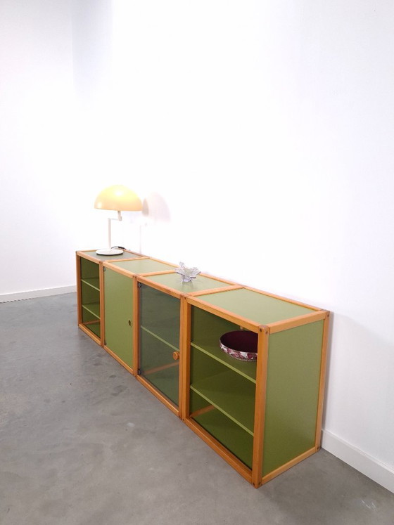 Design Flötotto Profilsystem Mobile modulare – 4 parti – Faggio verde, Mobile 1 – Credenze, Glass, Wood (photo 4 of 24)