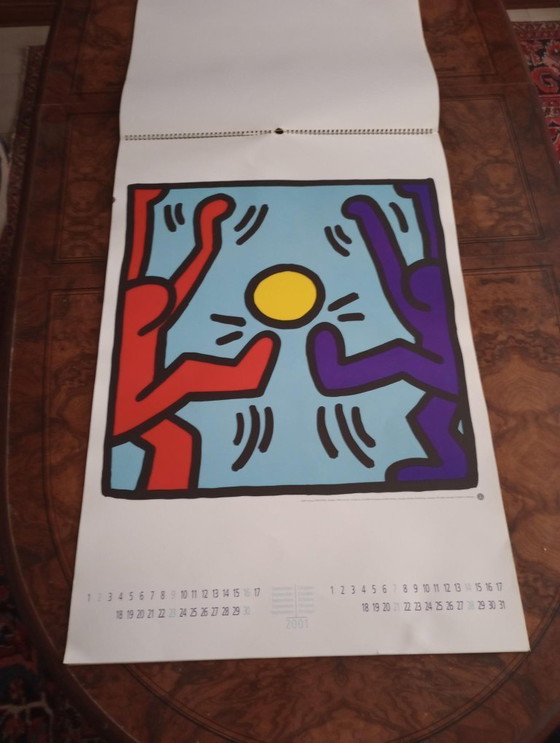 Image 1 of Calendario de carteles de gran tamaño de Keith Haring 2001
