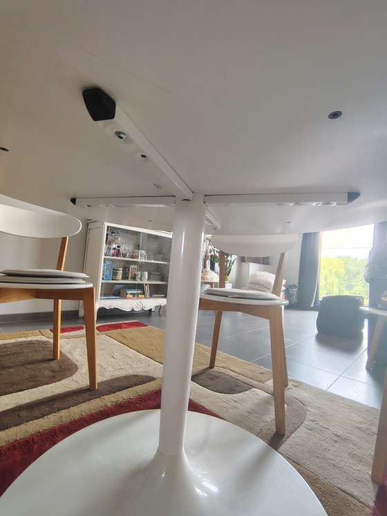 Image 1 of Ronde eettafel Calligaris Ø 120 cm - Hoogglans Wit