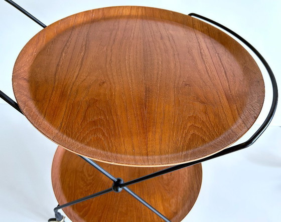 Image 1 of Vintage Scandinavian Serving  Cart Trolley