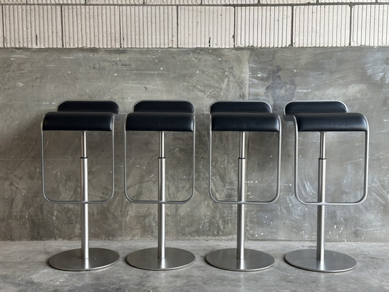 4 sgabelli da bar Lapalma LEM - Azumi - pelle e cromo – Metal, Leather (photo 2 of 7)