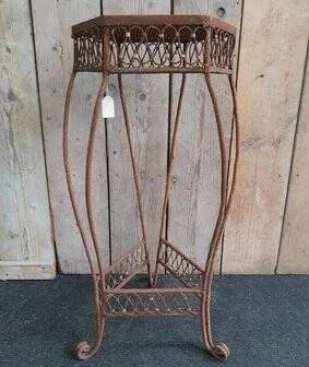Antique wrought iron plant table column, Side tables, Brown, Vintage (photo 2 of 5)
