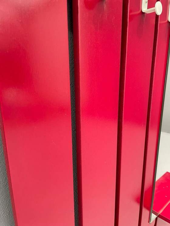 Image 1 of Vintage wandkapstok met spiegel en lade, jaren 1960, Tsjecho-Slowakije