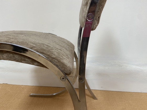 Image 1 of Conjunto de cinco sillas cromadas de Boris Tabacoff para Maison Christophe, circa 1970